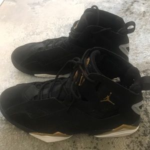 Black and Metallic Gold Jordan True Flight
